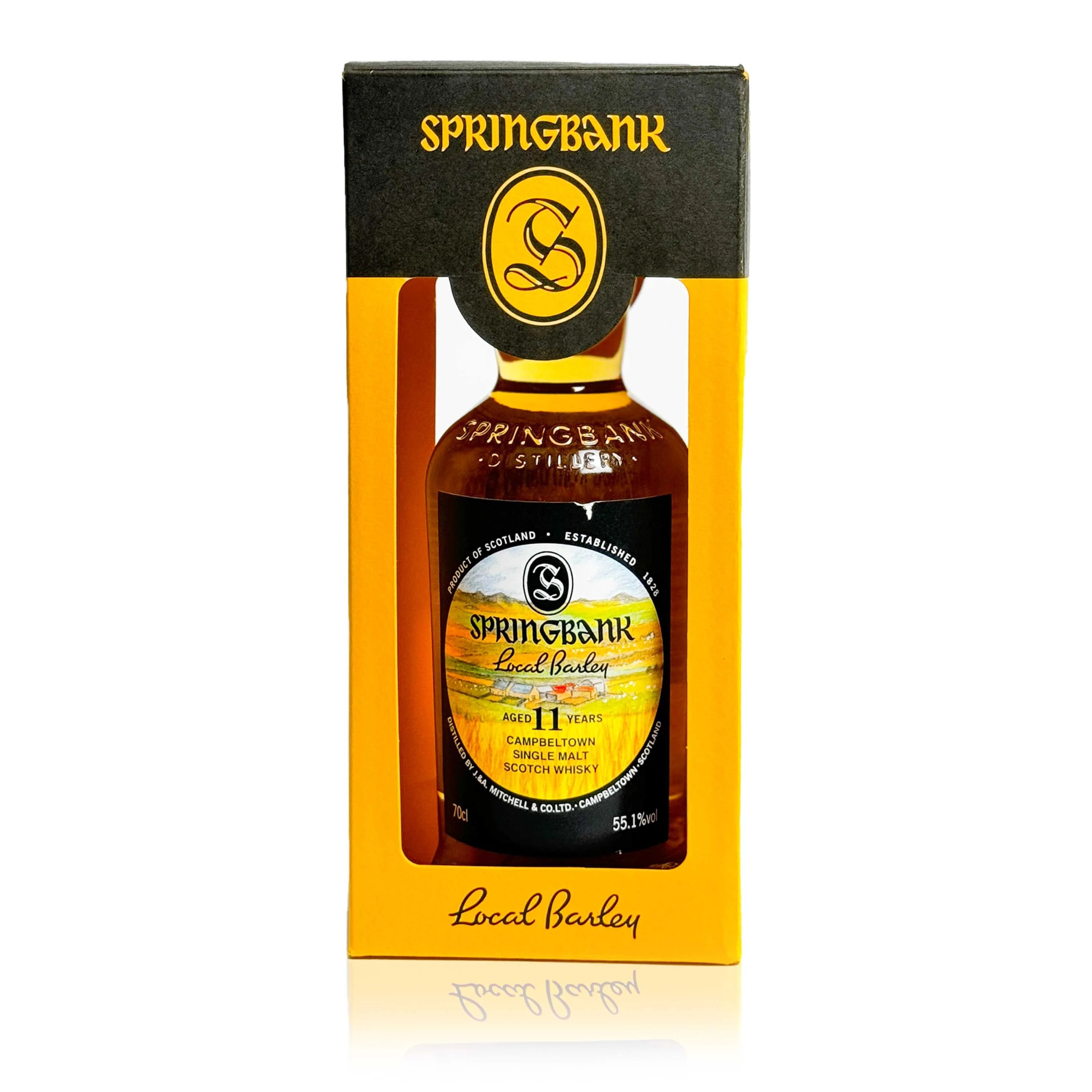 Spring Bank Local Barley 11 Years old Campbeltown Single Malt Scotch Whisky Pack